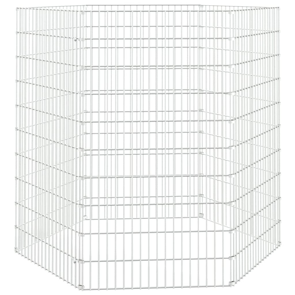 Recinto per Animali Ruspante 6 Pannelli 54x100 cm Ferro Zincato