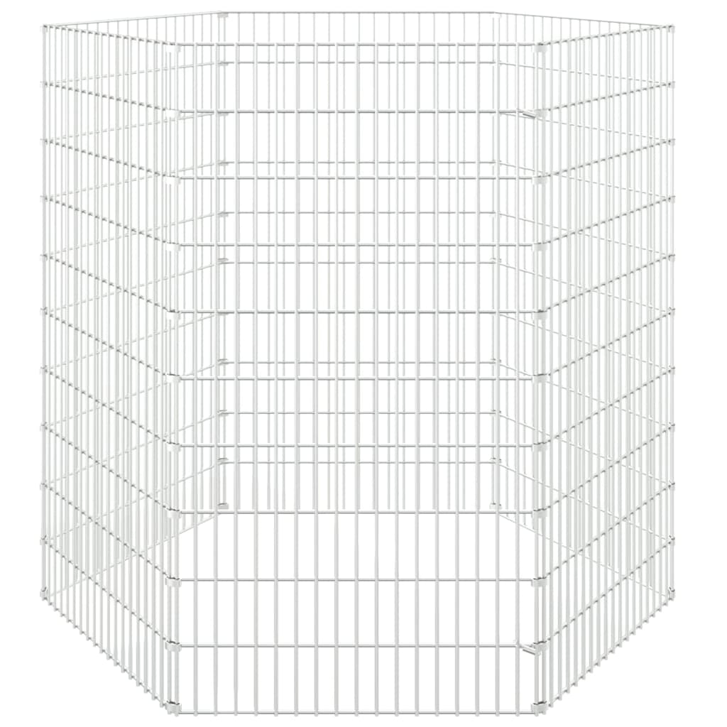 Recinto per Animali Ruspante 6 Pannelli 54x100 cm Ferro Zincato