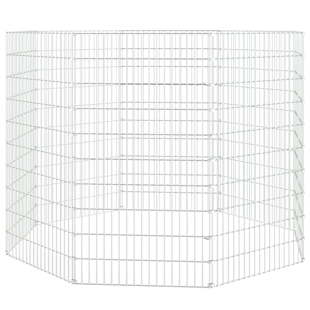 Recinto per Animali Ruspante 8 Pannelli 54x100 cm Ferro Zincato