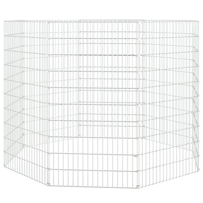 Recinto per Animali Ruspante 8 Pannelli 54x100 cm Ferro Zincato