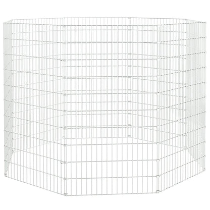 Recinto per Animali Ruspante 8 Pannelli 54x100 cm Ferro Zincato