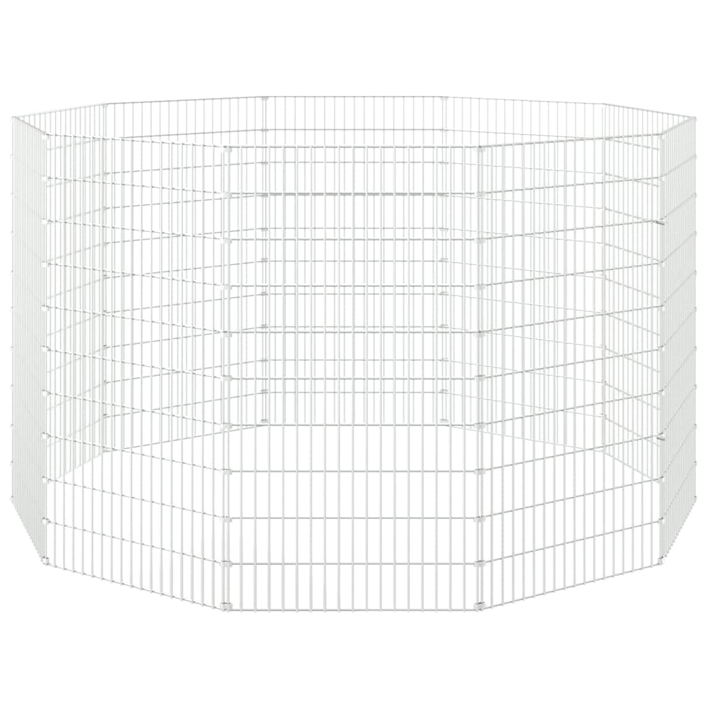 Recinto per Animali Ruspante 10 Pannelli 54x100cm Ferro Zincato