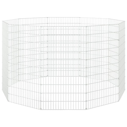Recinto per Animali Ruspante 10 Pannelli 54x100cm Ferro Zincato