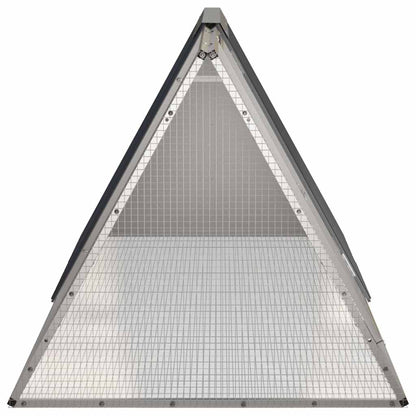 Gabbia per Conigli Antracite 201,5x80,5x71 cm Acciaio Zincato