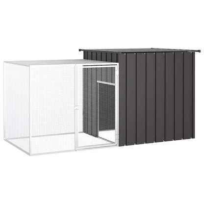 Gabbia per Polli Antracite 200x91x100 cm Acciaio Zincato