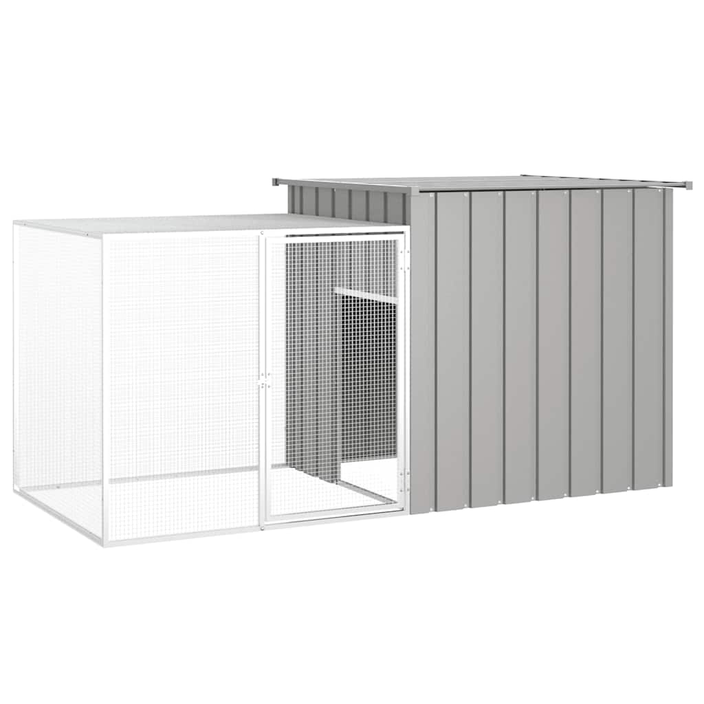 Gabbia per Polli grigio 200x91x100 cm Acciaio Zincato