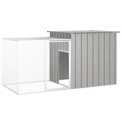Gabbia per Polli grigio 200x91x100 cm Acciaio Zincato