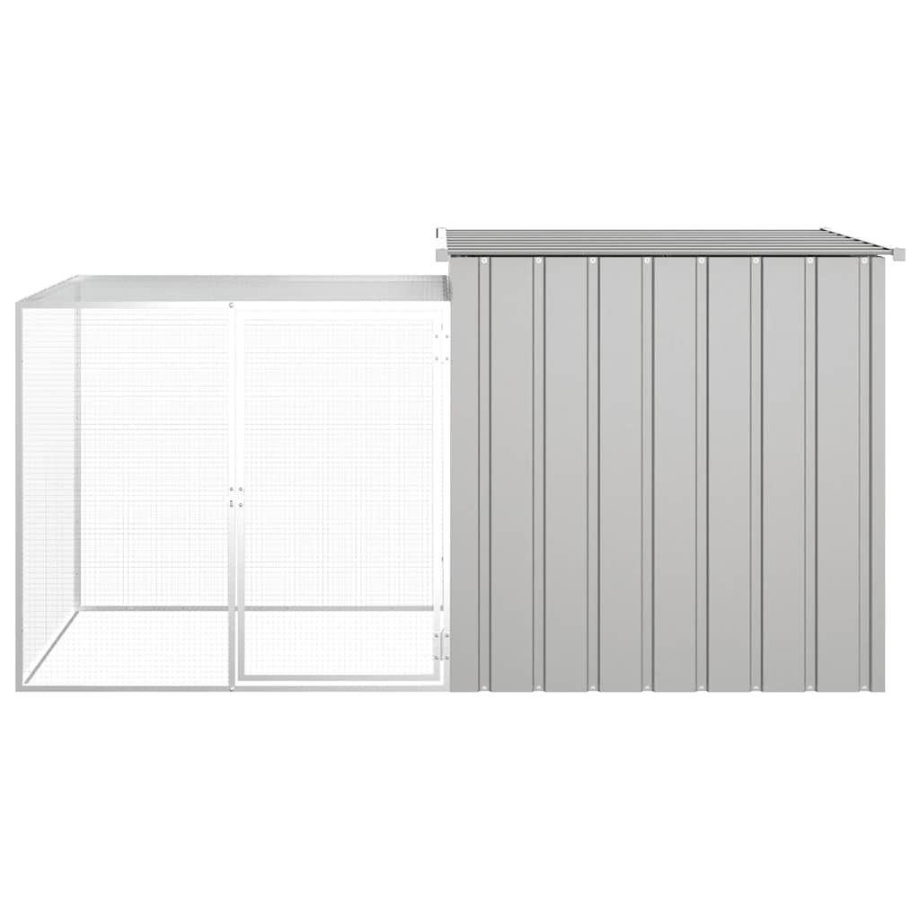 Gabbia per Polli grigio 200x91x100 cm Acciaio Zincato