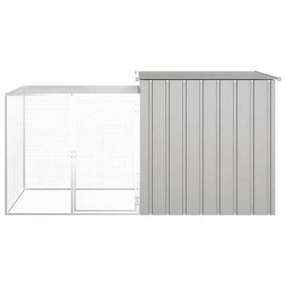 Gabbia per Polli grigio 200x91x100 cm Acciaio Zincato