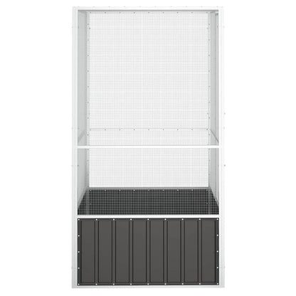 Gabbia per Uccelli Antracite 111x107x211,5 cm Acciaio Zincato