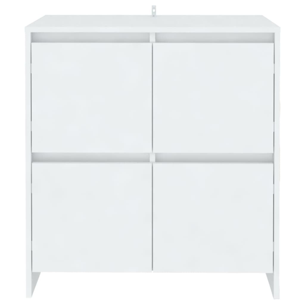 Credenze 2 pz Bianche 70x41x75 cm in Legno Multistrato