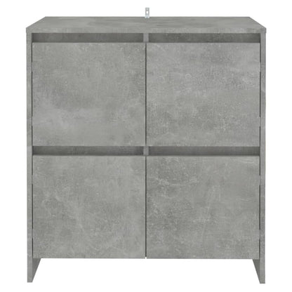 Credenze 2 pz Grigio Cemento 70x41x75 cm in Legno Multistrato