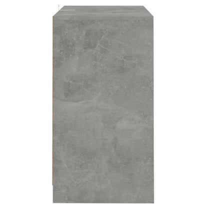 Credenze 2 pz Grigio Cemento 70x41x75 cm in Legno Multistrato