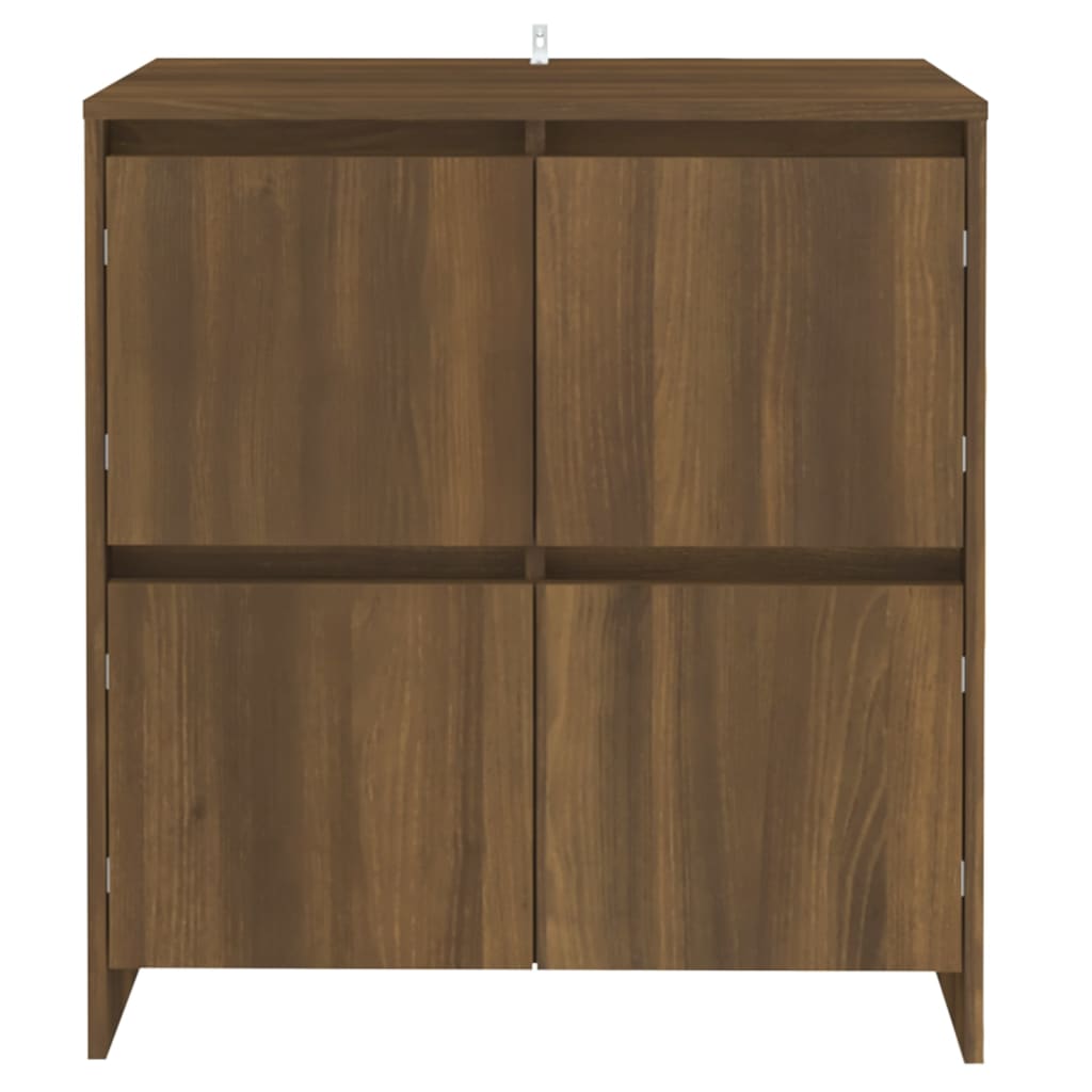 Credenze 2 pz Rovere Marrone 70x41x75 cm in Legno Multistrato