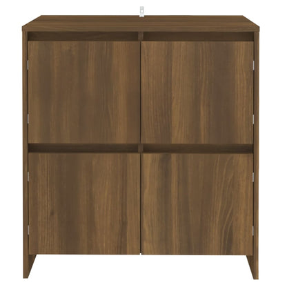 Credenze 2 pz Rovere Marrone 70x41x75 cm in Legno Multistrato
