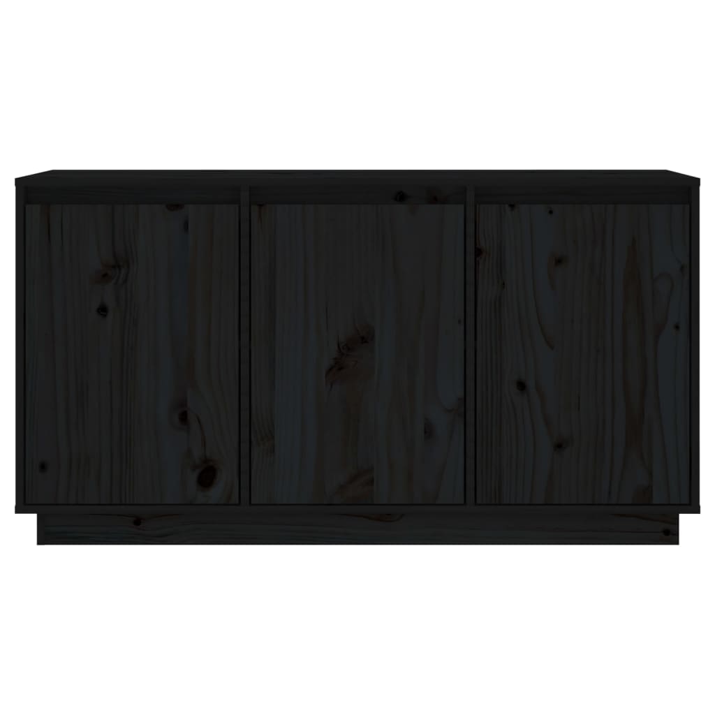 Credenza Grigia 111x34x60 cm in Legno Massello di Pino
