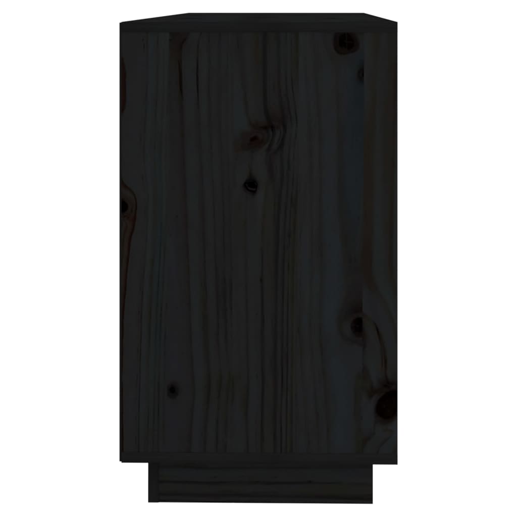 Credenza Grigia 111x34x60 cm in Legno Massello di Pino