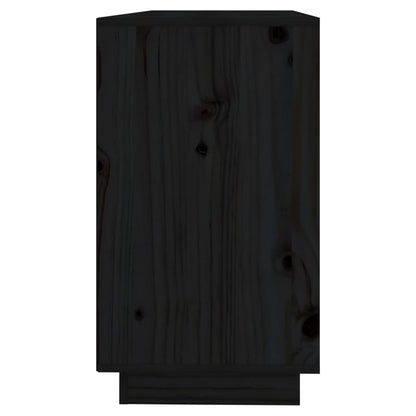 Credenza Grigia 111x34x60 cm in Legno Massello di Pino