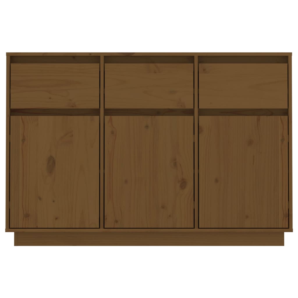 Credenza Marrone Ambra 110x34x75 cm in Legno Massello di Pino