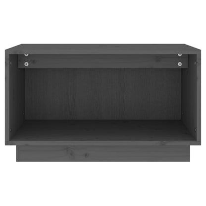 Mobile Porta TV Grigio 60x35x35 cm in Legno Massello di Pino