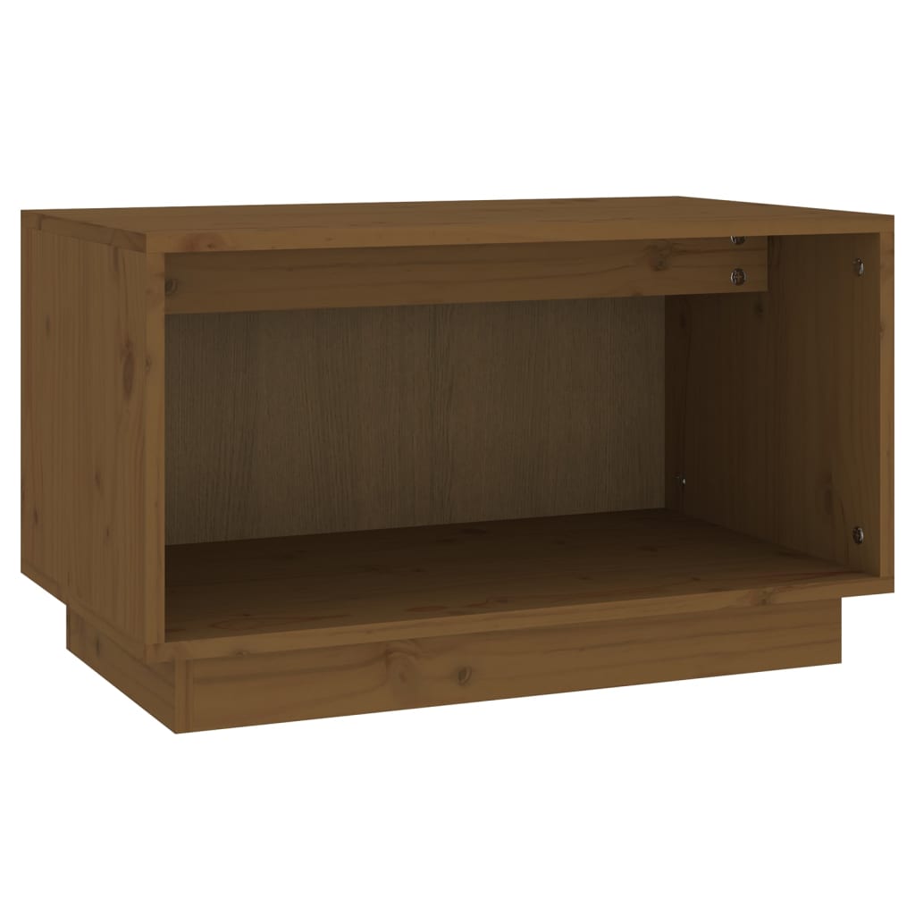 Mobile Porta TV Ambrato 60x35x35 cm in Legno Massello di Pino