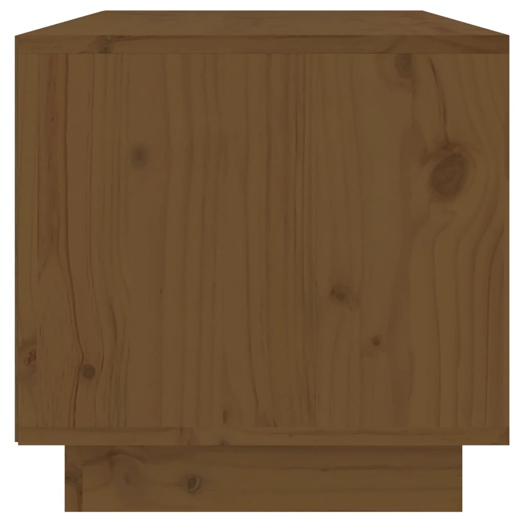 Mobile Porta TV Ambrato 60x35x35 cm in Legno Massello di Pino