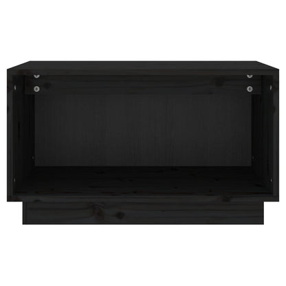 Mobile Porta TV Nero 60x35x35 cm in Legno Massello di Pino