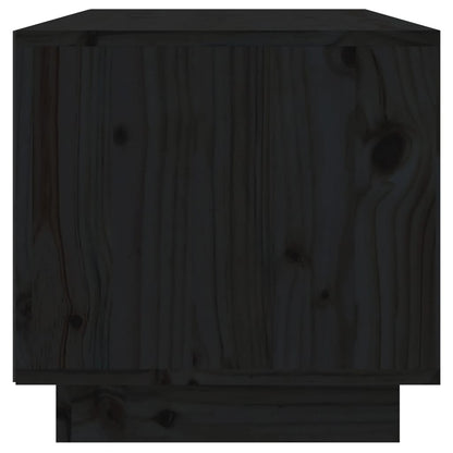 Mobile Porta TV Nero 60x35x35 cm in Legno Massello di Pino