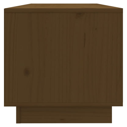 Mobile Porta TV Ambrato 90x35x35 cm in Legno Massello di Pino