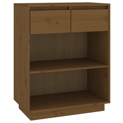 Mobile Consolle Ambrato 60x34x75 cm in Legno Massello di Pino
