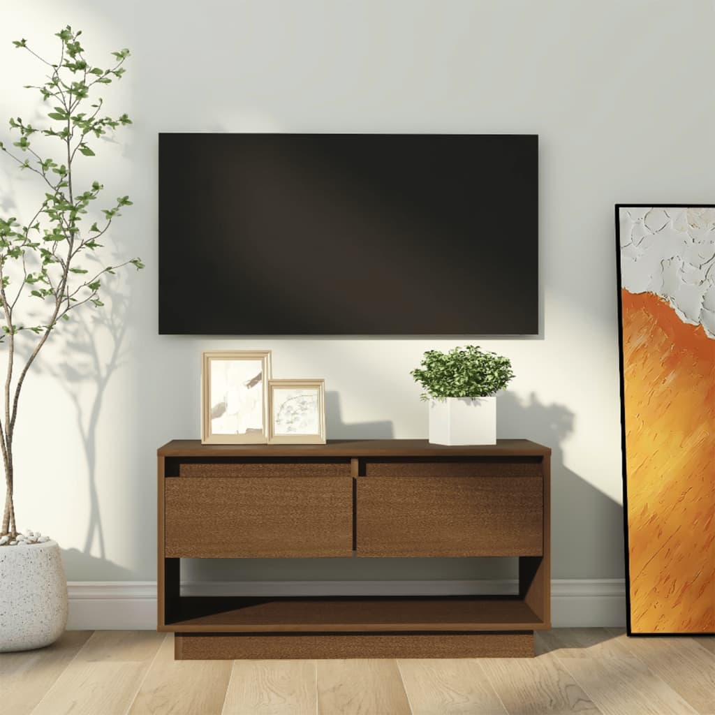 Mobile TV ambra 74x34x40 cm in Legno Massello di Pino