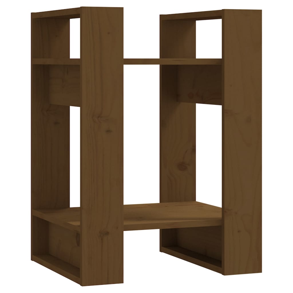 Libreria/Divisorio Ambrato 41x35x57 cm in Massello di Pino