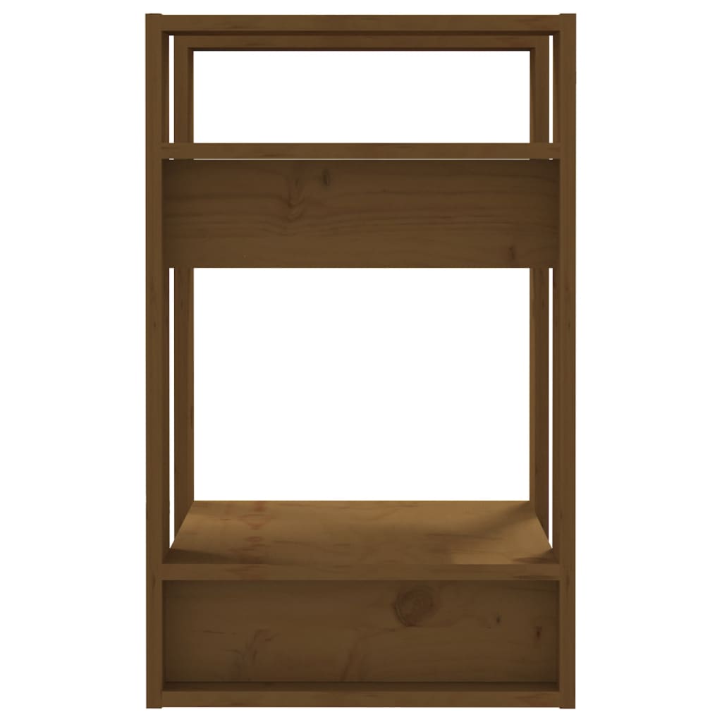 Libreria/Divisorio Ambrato 41x35x57 cm in Massello di Pino