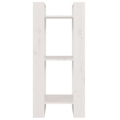 Libreria/Divisorio Bianco 41x35x91 cm in Legno Massello di Pino
