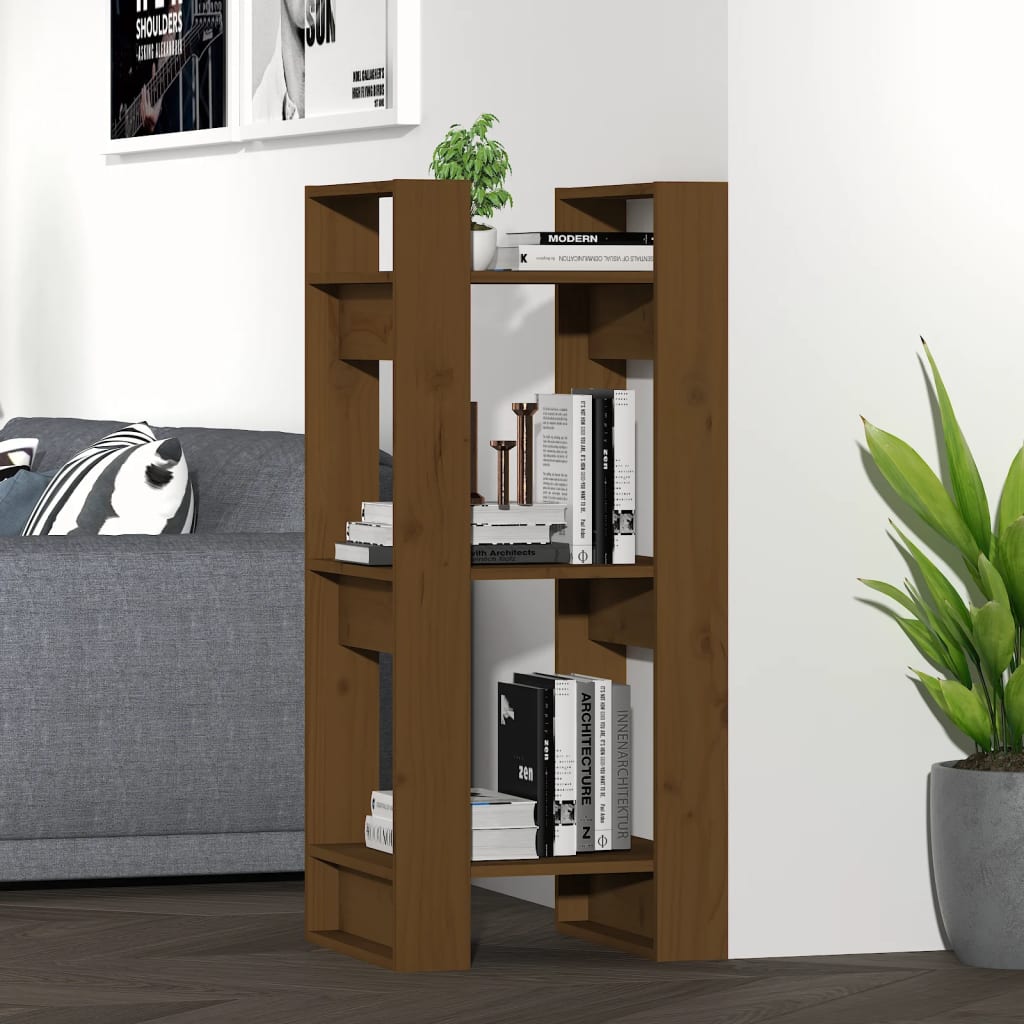 Libreria/Divisorio ambra 41x35x91 cm in Legno Massello
