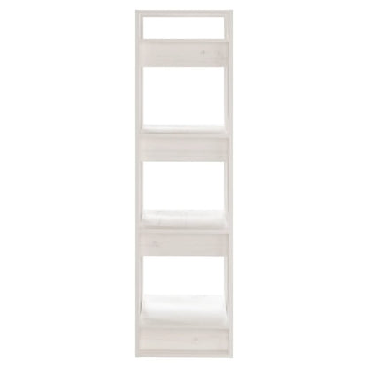 Libreria/Divisorio Bianco 41x35x125cm in Legno Massello di Pino
