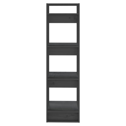 Libreria/Divisorio Grigio 41x35x125 cm Legno Massello di Pino