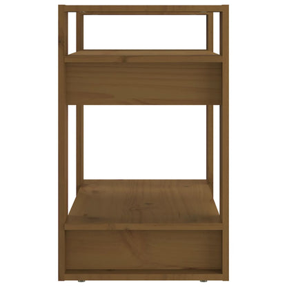 Libreria/Divisorio Ambrato 60x35x57 cm in Legno Massello