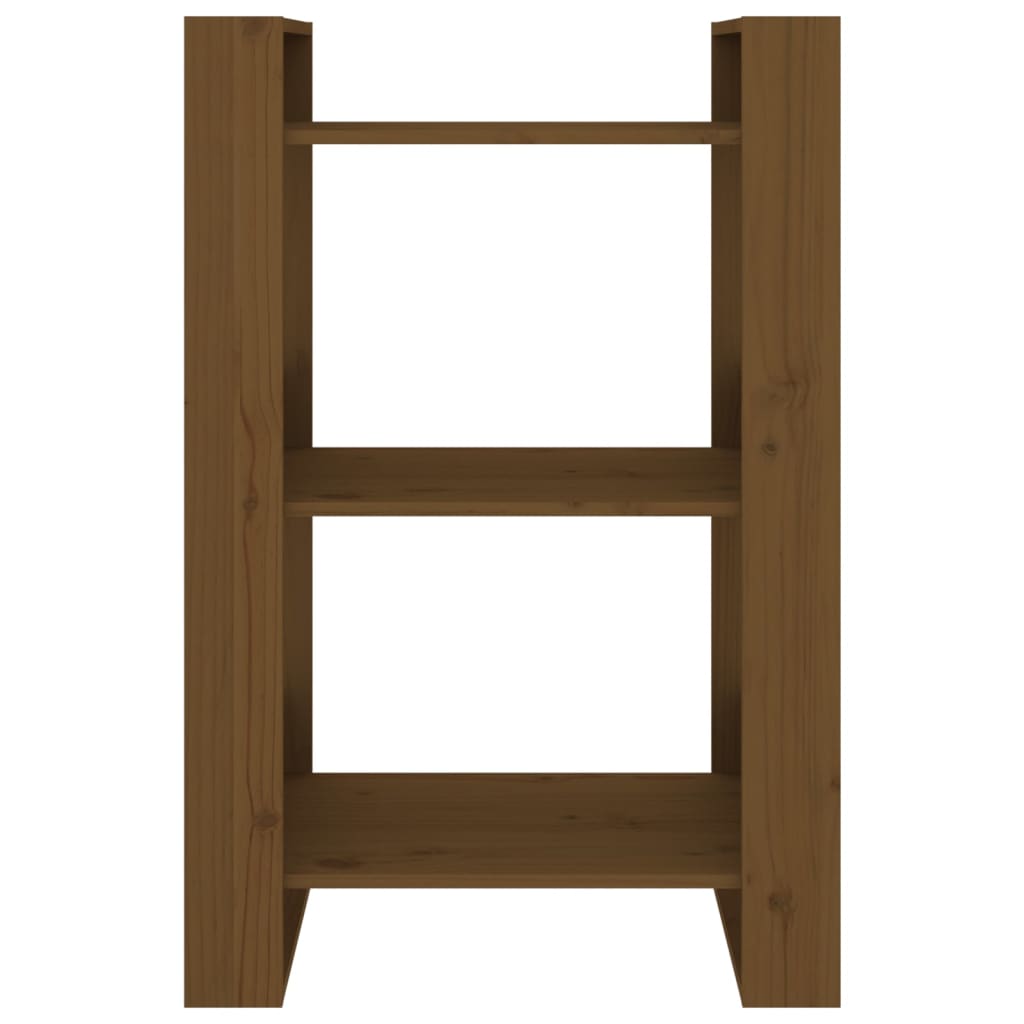 Libreria/Divisorio Ambrato 60x35x91 cm in Legno Massello