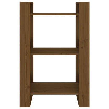 Libreria/Divisorio Ambrato 60x35x91 cm in Legno Massello