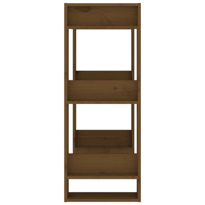 Libreria/Divisorio Ambrato 60x35x91 cm in Legno Massello