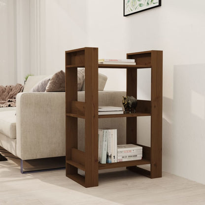 Libreria/Divisorio Ambrato 60x35x91 cm in Legno Massello