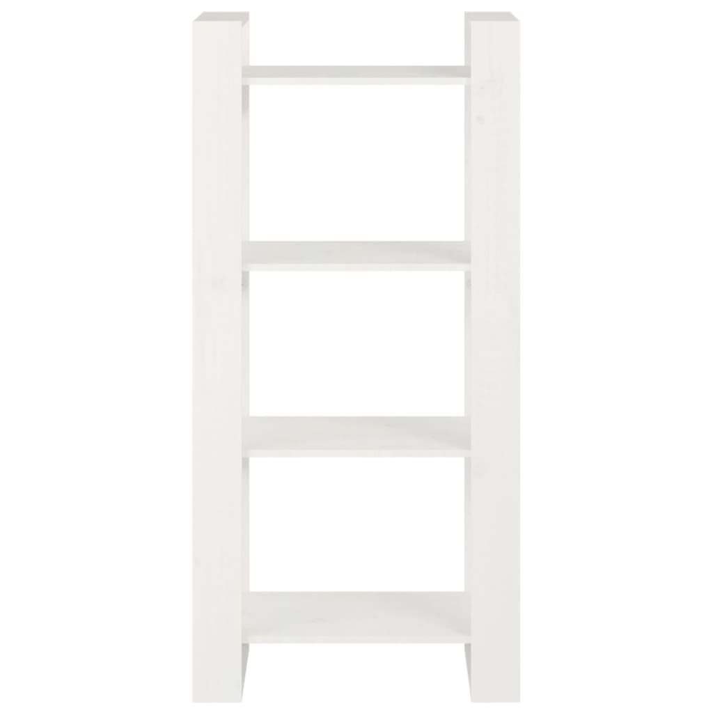 Libreria/Divisorio Bianco 60x35x125 cm Legno Massello