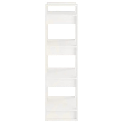 Libreria/Divisorio Bianco 60x35x125 cm Legno Massello