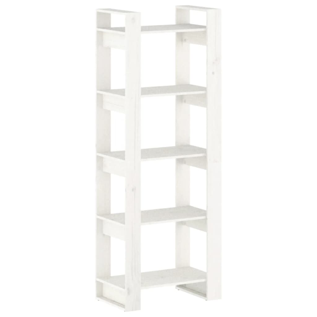 Libreria/Divisorio Bianco 60x35x160 cm Legno Massello