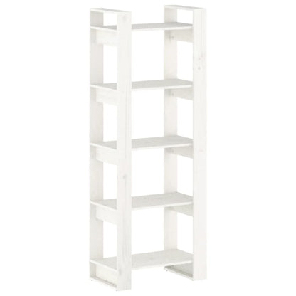 Libreria/Divisorio Bianco 60x35x160 cm Legno Massello