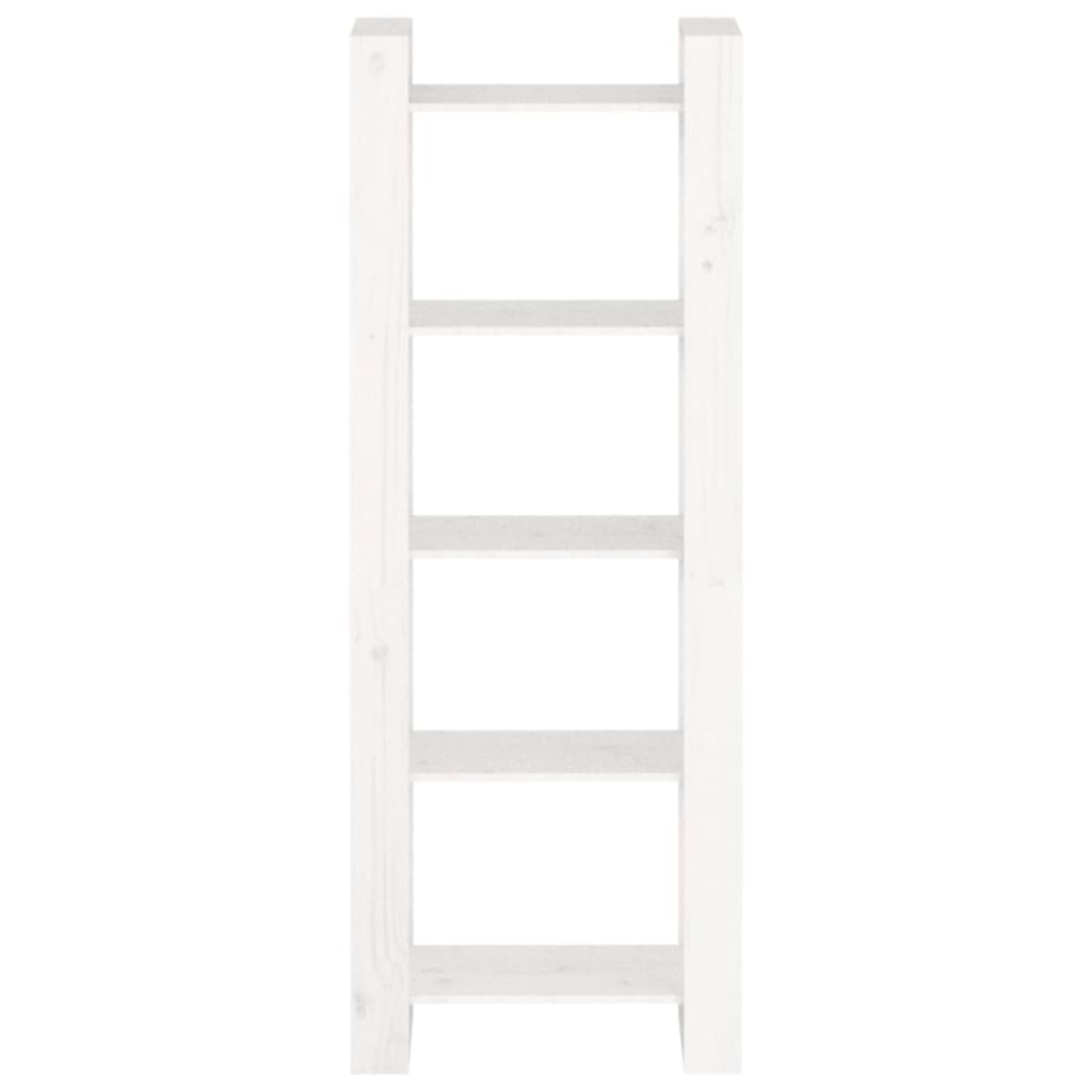 Libreria/Divisorio Bianco 60x35x160 cm Legno Massello