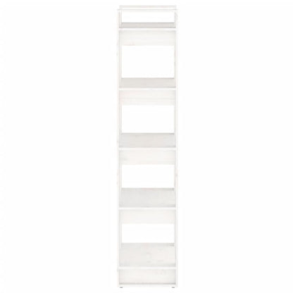 Libreria/Divisorio Bianco 60x35x160 cm Legno Massello