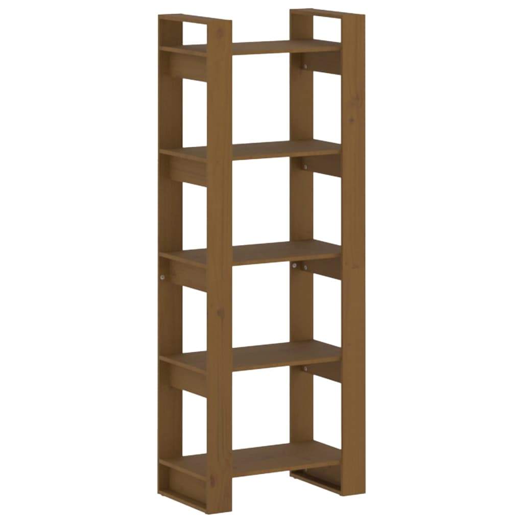 Libreria/Divisorio Marrone ambra 60x35x160 cm Legno Massello