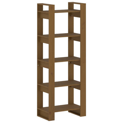 Libreria/Divisorio Marrone ambra 60x35x160 cm Legno Massello